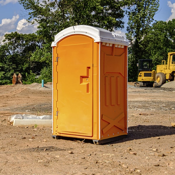 how often are the portable restrooms cleaned and serviced during a rental period in Miller NE